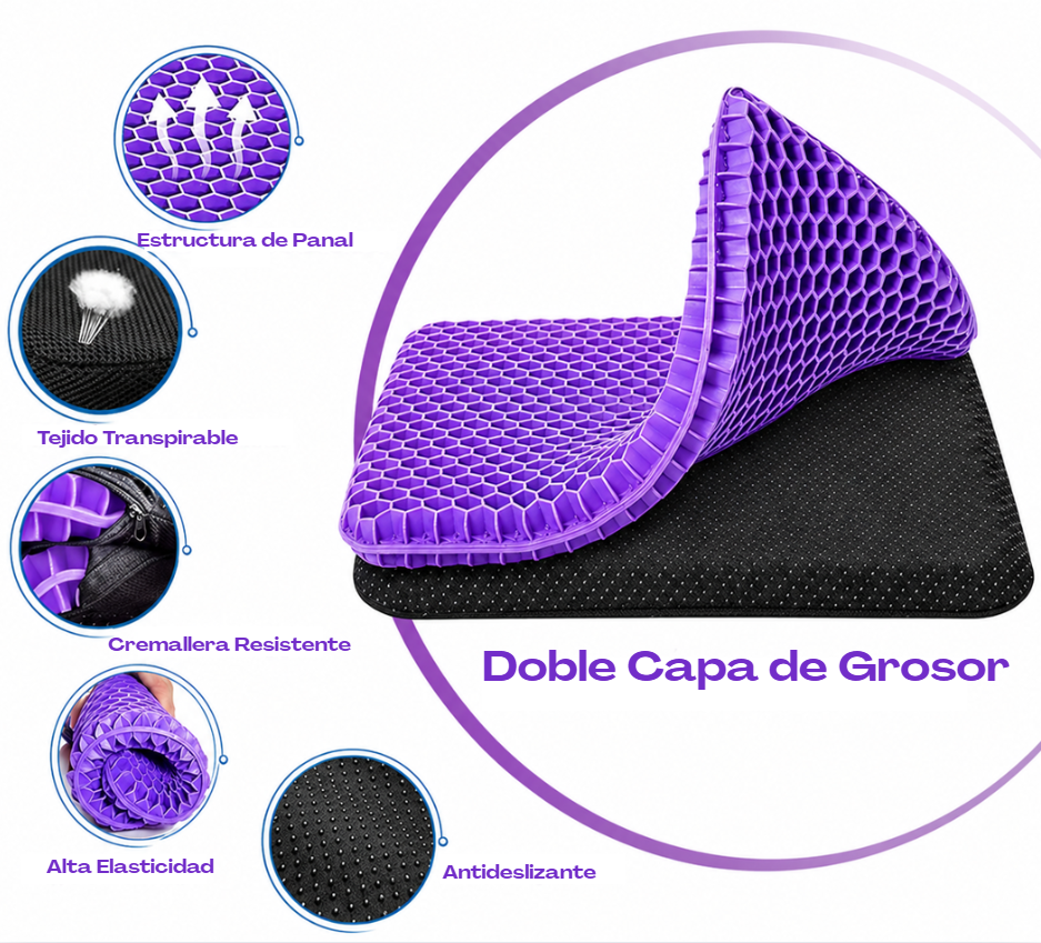 Cojín de Gel Transpirable Tipo Panal